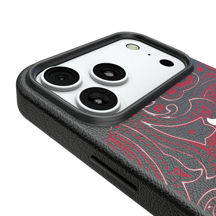 University of Alabama Crimson Tide Script A Paisley MagSafe Compatible Phone Case for Apple iPhone