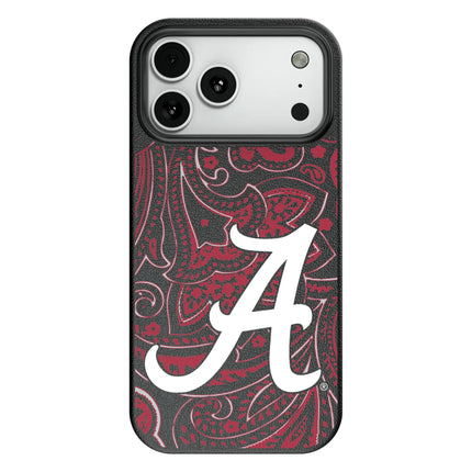 University of Alabama Crimson Tide Script A Paisley MagSafe Compatible Phone Case for Apple iPhone