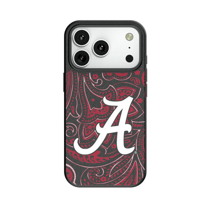 University of Alabama Crimson Tide Script A Paisley MagSafe Compatible Phone Case for Apple iPhone