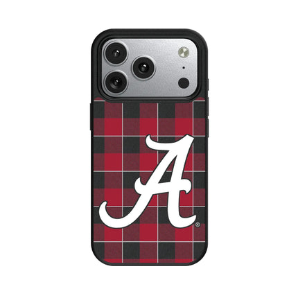 University of Alabama Crimson Tide Script A Plaid MagSafe Compatible Phone Case for Apple iPhone