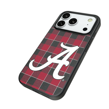 University of Alabama Crimson Tide Script A Plaid MagSafe Compatible Phone Case for Apple iPhone