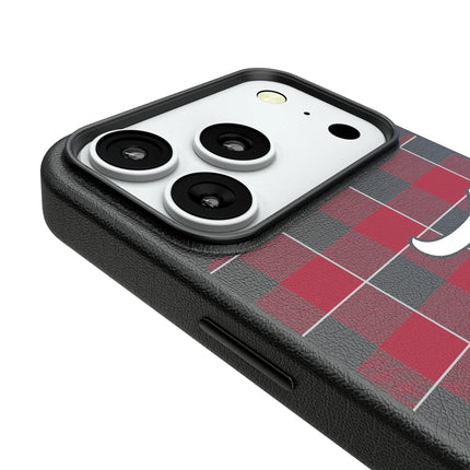 University of Alabama Crimson Tide Script A Plaid MagSafe Compatible Phone Case for Apple iPhone