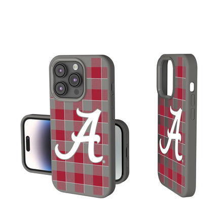 University of Alabama Crimson Tide Script A Plaid Soft Touch Phone Case for Apple iPhone
