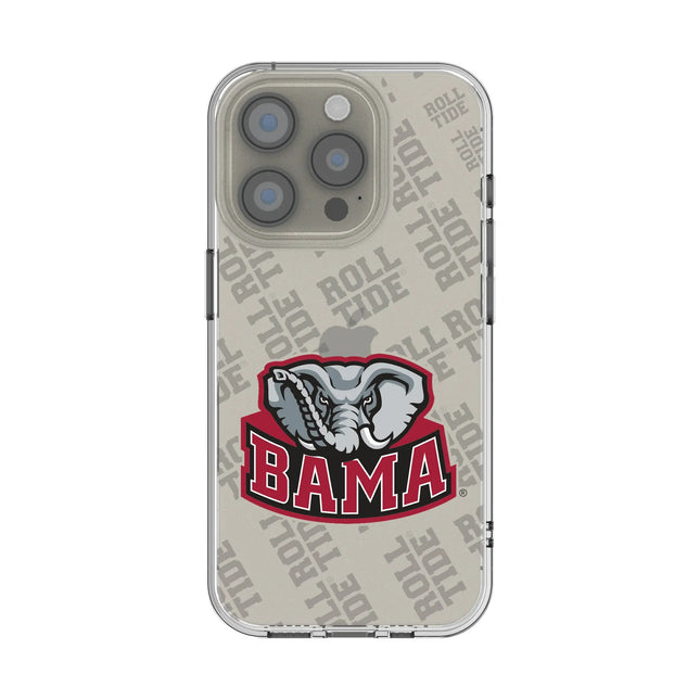 University of Alabama Crimson Tide Script A Quadtile Clear Phone Case for Apple iPhone