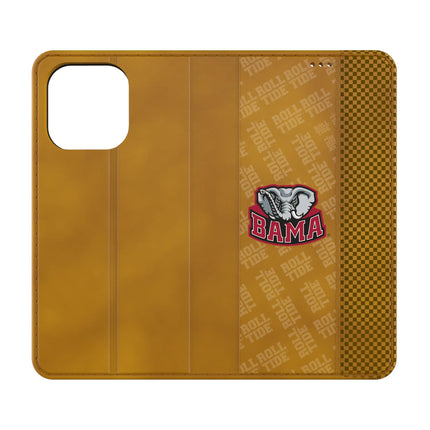 University of Alabama Crimson Tide Script A Quadtile Folio Phone Case for Apple iPhone
