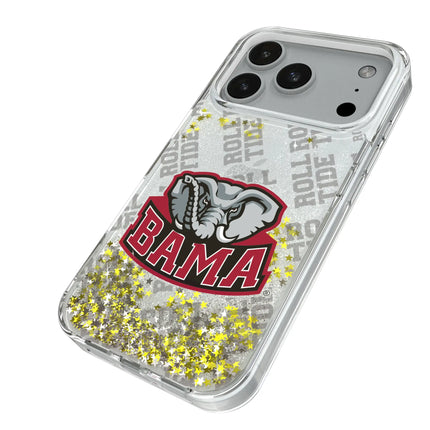 University of Alabama Crimson Tide Script A Quadtile Glitter Phone Case for Apple iPhone