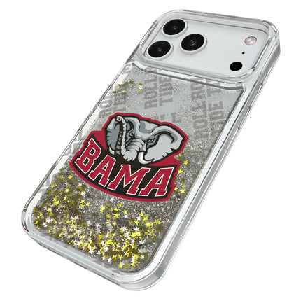 University of Alabama Crimson Tide Script A Quadtile Glitter Phone Case for Apple iPhone