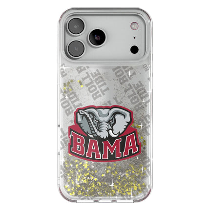 University of Alabama Crimson Tide Script A Quadtile Glitter Phone Case for Apple iPhone