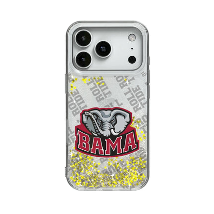 University of Alabama Crimson Tide Script A Quadtile Glitter Phone Case for Apple iPhone