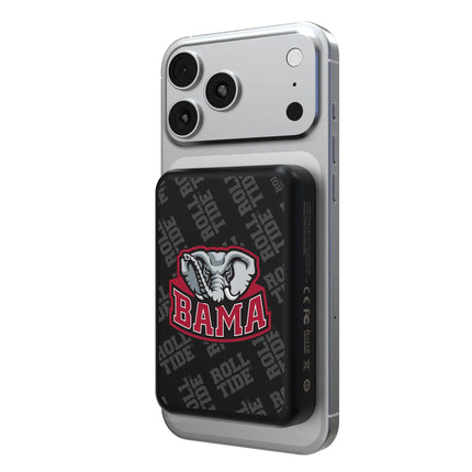 University of Alabama Crimson Tide Script A Quadtile Wireless Mag Power Bank