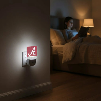 University of Alabama Crimson Tide Script A Stripe Night Light 2-Pack