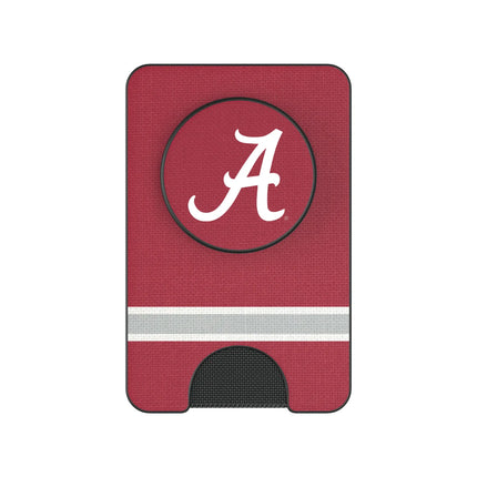 University of Alabama Crimson Tide Script A Stripe PopSockets MagSafe-Compatible PopWallet+