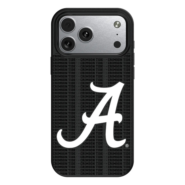 University of Alabama Crimson Tide Script A Text Backdrop MagSafe Compatible Phone Case for Apple iPhone