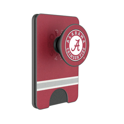 University of Alabama Crimson Tide Stripe PopSockets MagSafe-Compatible PopWallet+