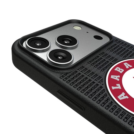 University of Alabama Crimson Tide Text Backdrop MagSafe Compatible Phone Case for Apple iPhone