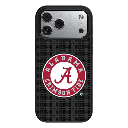 University of Alabama Crimson Tide Text Backdrop MagSafe Compatible Phone Case for Apple iPhone