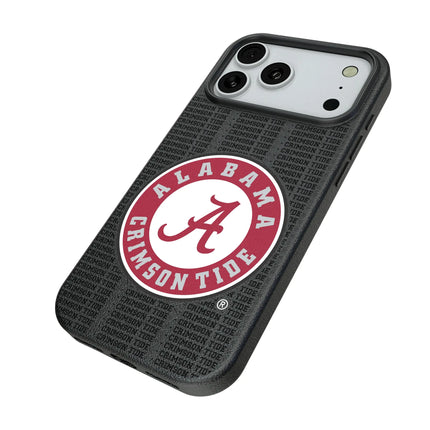 University of Alabama Crimson Tide Text Backdrop MagSafe Compatible Phone Case for Apple iPhone