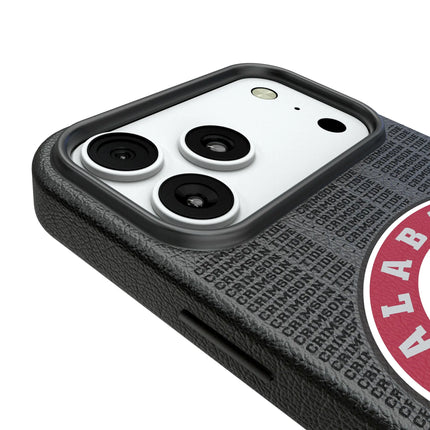 University of Alabama Crimson Tide Text Backdrop MagSafe Compatible Phone Case for Apple iPhone