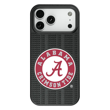 University of Alabama Crimson Tide Text Backdrop MagSafe Compatible Phone Case for Apple iPhone