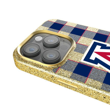 University of Arizona Wildcats Plaid Bling Phone Case for Apple iPhone