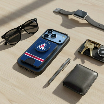 University of Arizona Wildcats Stripe PopSockets MagSafe-Compatible PopWallet+
