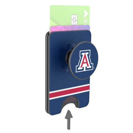 University of Arizona Wildcats Stripe PopSockets MagSafe-Compatible PopWallet+