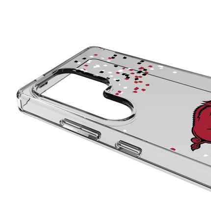 University of Arkansas Fayetteville Razorbacks Confetti Clear Phone Case for Samsung Galaxy