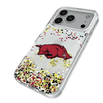 University of Arkansas Fayetteville Razorbacks Confetti Glitter Phone Case for Apple iPhone