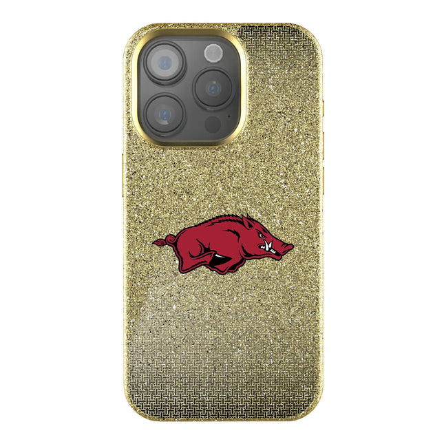 University of Arkansas Fayetteville Razorbacks Linen Bling Phone Case for Apple iPhone