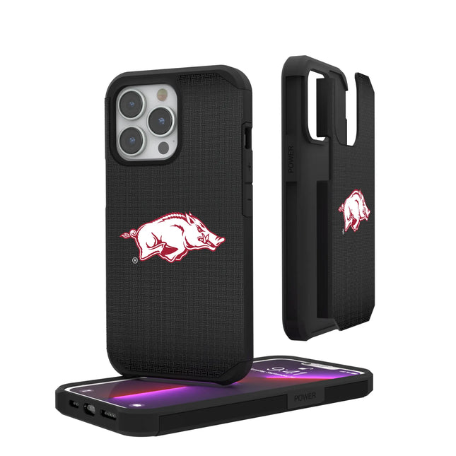 University of Arkansas Fayetteville Razorbacks Linen Rugged Phone Case for Apple iPhone