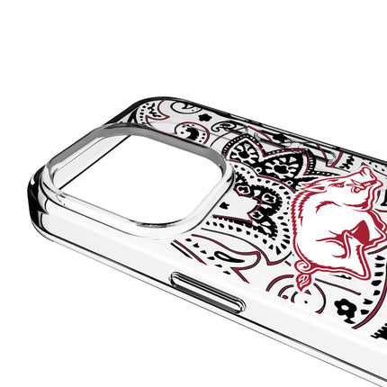 University of Arkansas Fayetteville Razorbacks Paisley Clear Phone Case for Apple iPhone