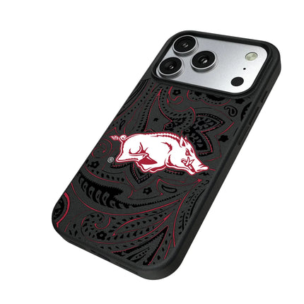 University of Arkansas Fayetteville Razorbacks Paisley MagSafe Compatible Phone Case for Apple iPhone