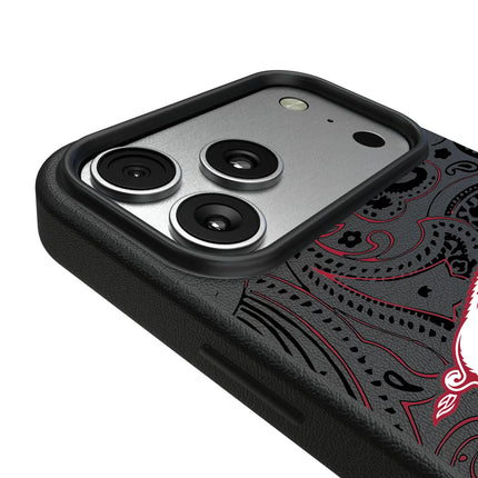University of Arkansas Fayetteville Razorbacks Paisley MagSafe Compatible Phone Case for Apple iPhone