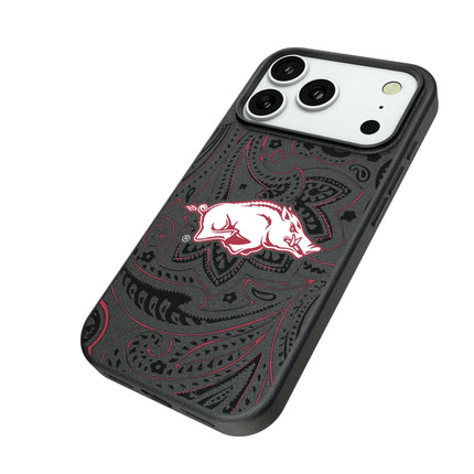 University of Arkansas Fayetteville Razorbacks Paisley MagSafe Compatible Phone Case for Apple iPhone