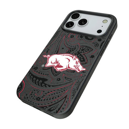 University of Arkansas Fayetteville Razorbacks Paisley MagSafe Compatible Phone Case for Apple iPhone