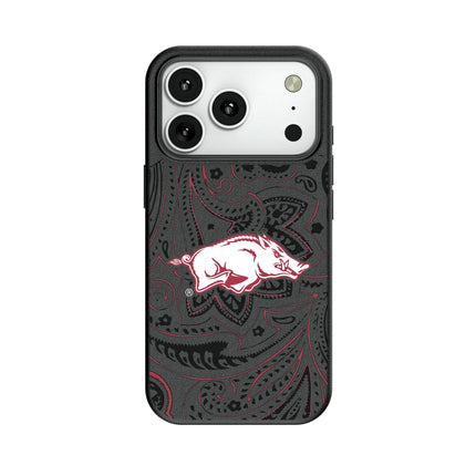 University of Arkansas Fayetteville Razorbacks Paisley MagSafe Compatible Phone Case for Apple iPhone