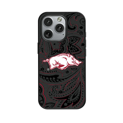 University of Arkansas Fayetteville Razorbacks Paisley MagSafe Compatible Phone Case for Apple iPhone
