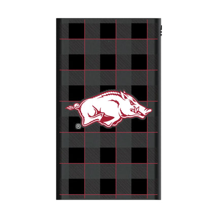 University of Arkansas Fayetteville Razorbacks Plaid 5000mAh Flat Powerbank