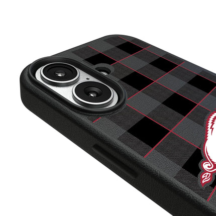 University of Arkansas Fayetteville Razorbacks Plaid MagSafe Compatible Phone Case for Apple iPhone