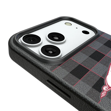 University of Arkansas Fayetteville Razorbacks Plaid MagSafe Compatible Phone Case for Apple iPhone