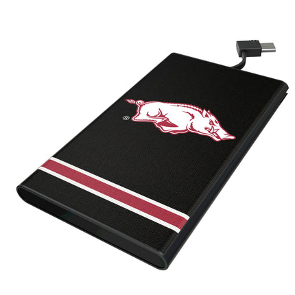 University of Arkansas Fayetteville Razorbacks Stripe 5000mAh Flat Powerbank