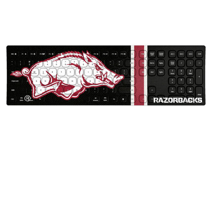 University of Arkansas Fayetteville Razorbacks Stripe Curved Wireless Keyboard
