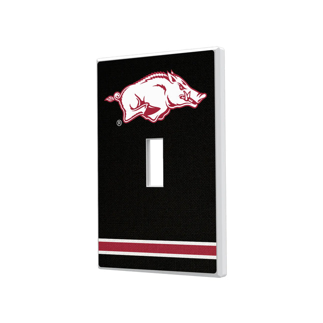 University of Arkansas Fayetteville Razorbacks Stripe Hidden-Screw Light Switch Plate