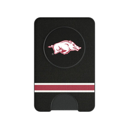 University of Arkansas Fayetteville Razorbacks Stripe PopSockets MagSafe-Compatible PopWallet+