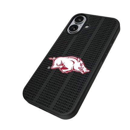 University of Arkansas Fayetteville Razorbacks Text Backdrop MagSafe Compatible Phone Case for Apple iPhone