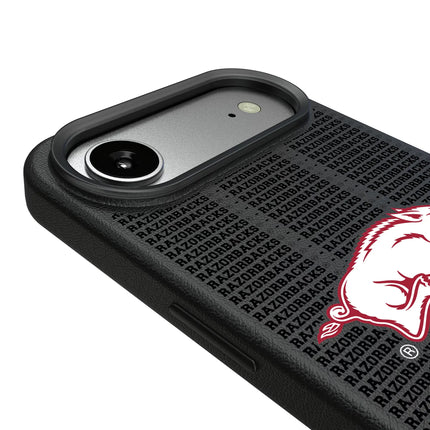 University of Arkansas Fayetteville Razorbacks Text Backdrop MagSafe Compatible Phone Case for Apple iPhone