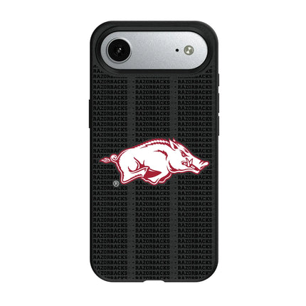University of Arkansas Fayetteville Razorbacks Text Backdrop MagSafe Compatible Phone Case for Apple iPhone