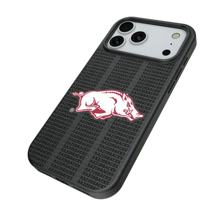 University of Arkansas Fayetteville Razorbacks Text Backdrop MagSafe Compatible Phone Case for Apple iPhone
