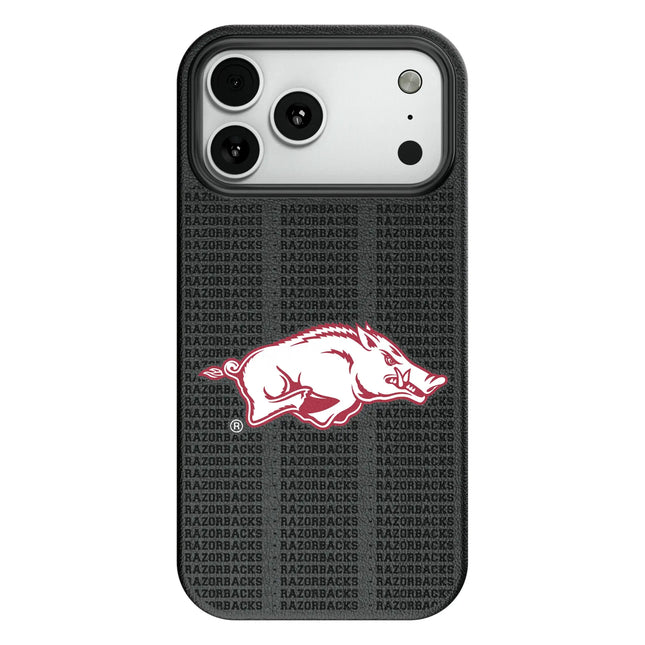 University of Arkansas Fayetteville Razorbacks Text Backdrop MagSafe Compatible Phone Case for Apple iPhone