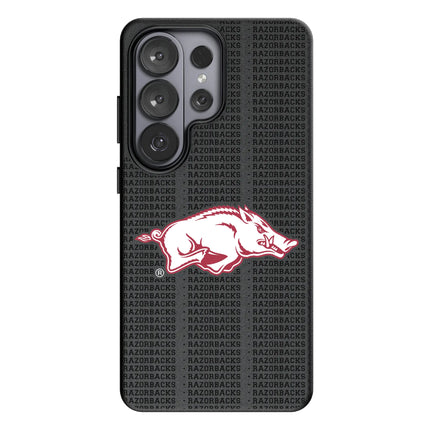 University of Arkansas Fayetteville Razorbacks Text Backdrop MagSafe Compatible Phone Case for Samsung Galaxy